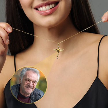 Protection Photo Personalised Necklace - Photo Necklace - Photo Projection Necklace Necklace Brother & Sisters